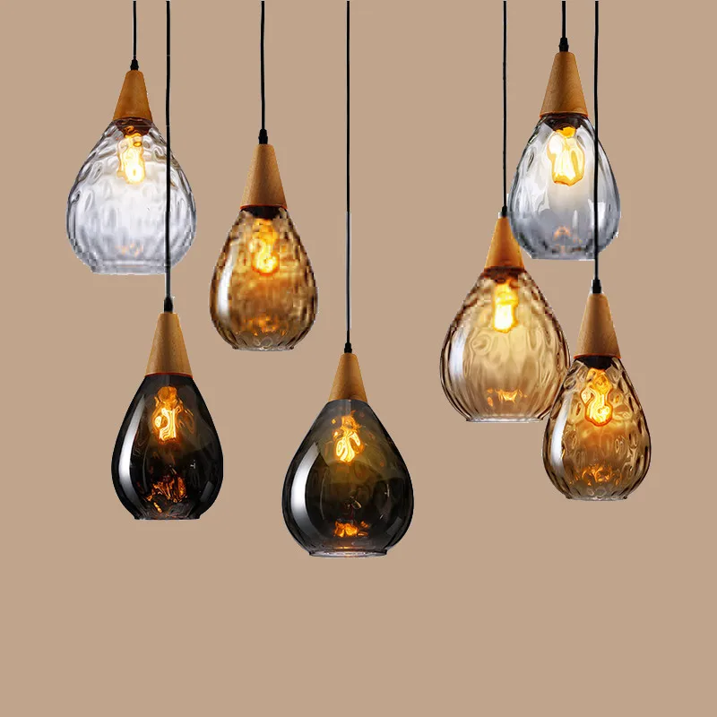 European Modern coloured hand blown glass pendant chandelier light