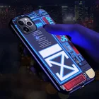 2020 cellphone lightning flash voice smart control mobile glass led phone case for iphone 11