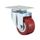 Best selling Red PU castor wheels for equipments and furniture