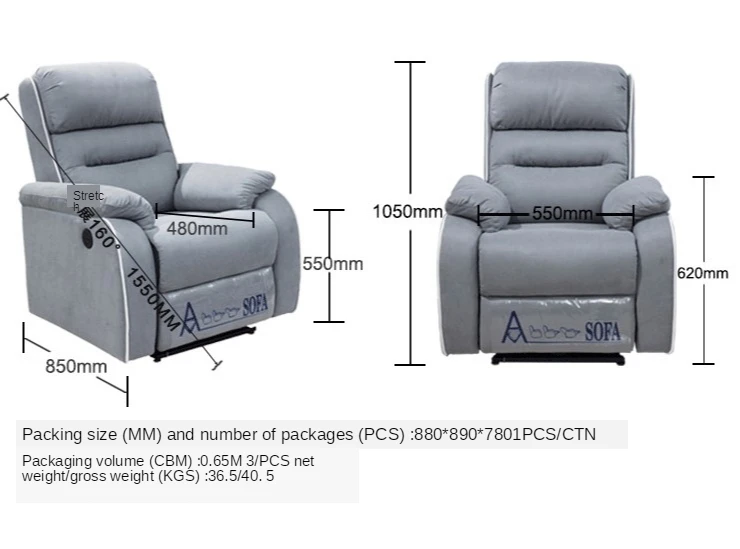 Wholesale Single Modern Power Lift Electric control Recliner Chair