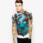 Colorful digital print lovers short-sleeved cross-border menswear summer manufacturers selling T-shirt