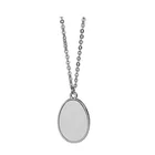 Wholesale DIY Jewelry Blank Sublimation Double-sided Oval Necklaces