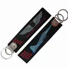 Promotion Key Ring Manufacturer Promotion Fashion Cheap Custom Souvenir Fabric Woven Key Tag Strap Ring