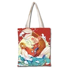 Plain reusable eco-friendly cotton tote shopping bag with custom logo