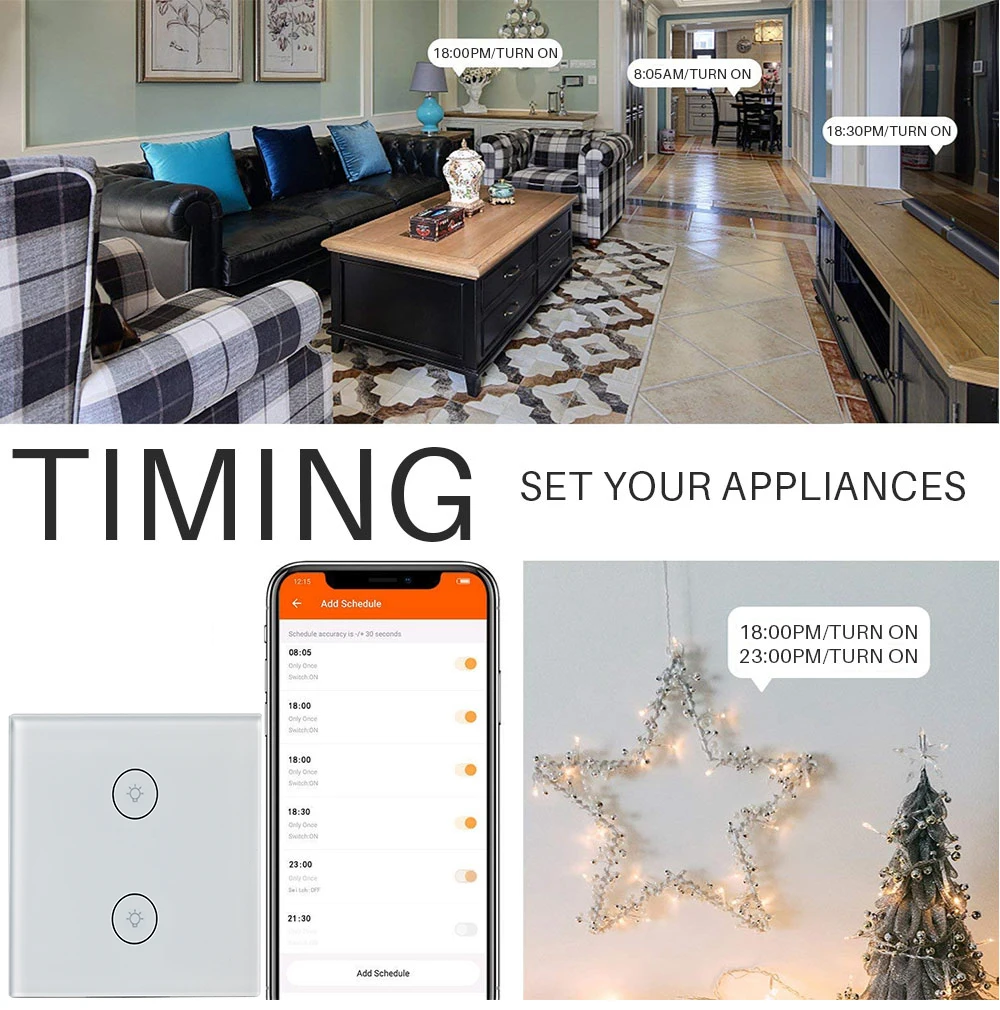 ANPU Zigbee Smart Led Dimmer Wall Touch Switch Wifi With Timing with CE ROHS - ANKUX.COM