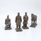 Customized office decoration craft polyresin antique china figurines qin terracotta warrior