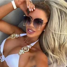 Glasses Women Glasses Sunglasses Ins Style Newest Fashionable Metal Sun Glasses 2020 Luxury Brand Pearl Oversized Women Sunglasses