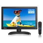 TV-Out Monitor Av Eyoyo Portable Smart Monitor 12 Inch LCD Monitor 1366x768 W/ VGA BNC AV Inputs Built-in Speaker