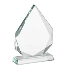 Trophy Award Trophy Personalized Jade Clear Crystal Glass Trophy Award Facetted Ice Peak For Engrave