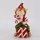 Handmade Colorful Resin Elf with gift Craft for Christmas Decoration