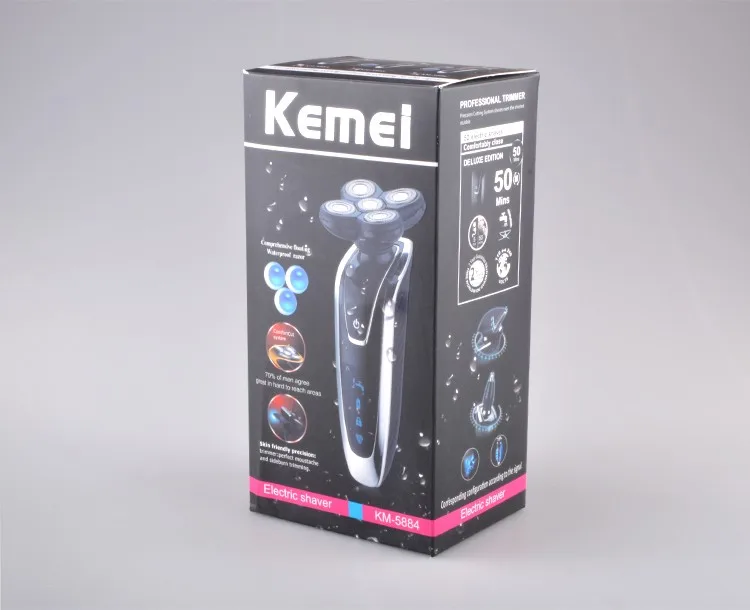 Kemei KM-5884 New 5 Head Portable Electric Shaver for Men's Face Care Wholesale Razor