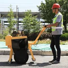 China Shandong Manual Hand Held Baby Small Vibration Single Drum Vibratory Road Roller Compactor Machine Price