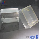 Stamping gold transparent folding plastic packaging box