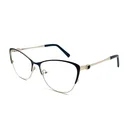 Ready stock woman cat eye half fashion metal stainless eyewear optical glasses frame