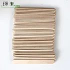 Wooden Stick 114mm Disposable Round Edge Food Grade Birch Wooden Popsicle Stick