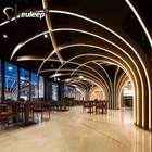 Hotel Office Light Fixture Customized Diameter Size Round Ring Circular Shape modern Led Linear Pendant Lights