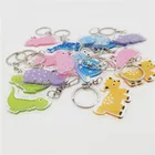 Factory Promotion Custom Printed Clear Acrylic Keychains Key ring with One Side Printings