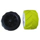 7x4 inch flat free PU Solid foam beach wagon folding Cart wheel tires with plastic rim