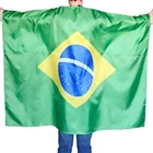 Customized football event soccer fan Brasil national body flag