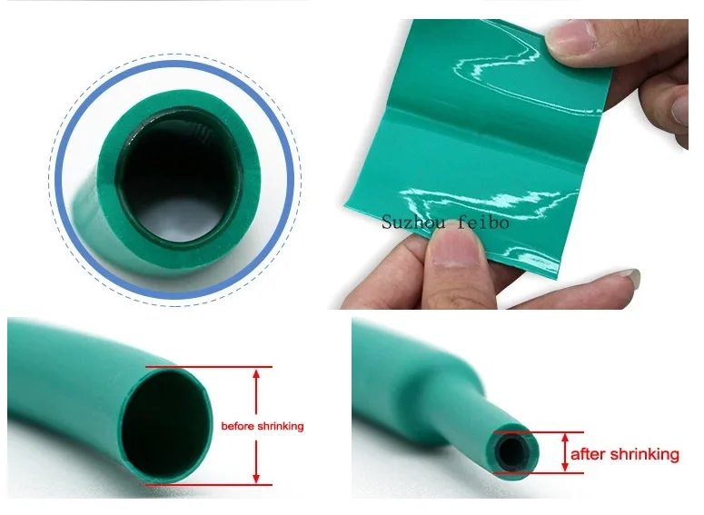 Hot Melt Adhesive Pe Material 3:1 Color Glue Dual Wall Heat Shrinkable Tubing