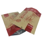 Customized Stand Up Bag Custom Snack Food Packaging Zip Lock Stand Up Brown Paper Bag Healthy Sugar Pouches