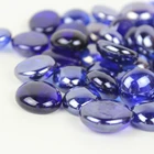 Jewelry Accessory Decoration Shiny clear royal blue colored Flat Glass Gems beads marbles for sale