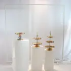 Iangel factory Wholesale Clear Acrylic Wedding Event Display Plinth, Round Plinths Mirror plinth