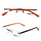2020 人格金属着色アセテート寺院リムレスサイズ 53-18-140 ユニセックス Gafas opticas