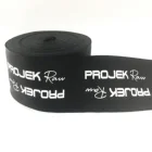 High Quality Fashion Polyester Embossed Logo Elastic & Webbing Strap For Bags/Jacket/Belt