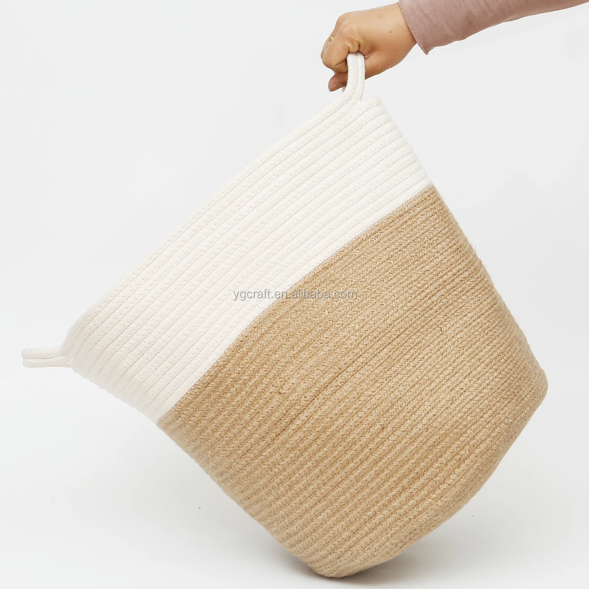 & decor cotton rope blanket storage basket for laundry toys