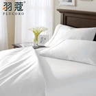 Wholesale China 100% Cotton Plain Hotel White Bed Sheet Set