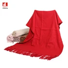 Scarves Scarf Women Wholesale Fashion Solid Wool Blend Cozy Warm Winter Soft Brushed Women Pashmina Scarf