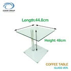 Table Transparent Transparent/black/white Glass Coffee Table Transparent Tempered Side Table For Home Made