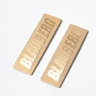 Custom Brushed Silver Metal Brand Logo Label Self Adhesive Metal Aluminum Stickers