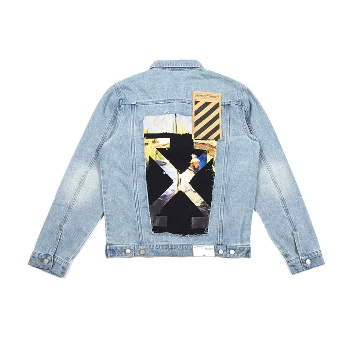 New Design Classic Men Denim Jacket Ripped Jean Jacket Men Wholesale Denim Mens Jeans Jacket Manufactures