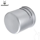 Portable camping titanium soup pot with handle