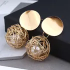 Fashion Gold Pearl Earrings For Women Wholesale N99031