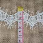4cm black nylon lace with both side scalloped & fringes eyelash lace