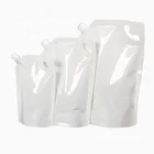 white/transparent/custom printed doypack spouted standing up pouch for liquid laundry detergent packaging