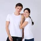 Custom men women fashion team t shirt cotton t-shirt with logo / white tshirt