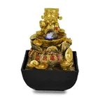 God of wealth, fengshui water fountain fortune god figurine gifts crafts