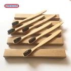 Recyclable transparent pink adult natural eco bamboo toothbrush
