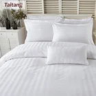 100%cotton Bedding Hotel Quality Bed Sheet Sets Taitang Hotel Bed Linen Bedsheet Luxury White Bedding Set Queen King 100% Cotton Bed Sheet Set