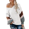 Wholesale V Neck Chunky Loose Ladies Pullover Warm Knit Winter Women Sweaters