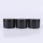 50g color gel cosmetic plastic container empty uv gel bottle matte black jar