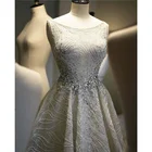 Long Evening Dresses Dresses Evening Women 2020 Luxury Formal White Beading Women Long Wedding Evening Dresses