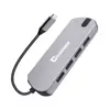Aluminum USB C Adapter Multifunctional USB3.0 Docking Up to 5Gbps Speed 60W Power Delivery