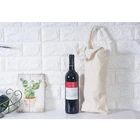Mini embroidered tool foldable shopping bag personalize pattern canvas wine tote bag with custom printing