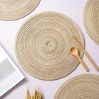 Round Placemats Round Round Braided Natural Waterproof Heat Resistant Woven Placemats