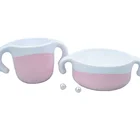 Custom Child Salad Bowl baby suction cup plate baby cup feed fork spoon combination for children tableware set